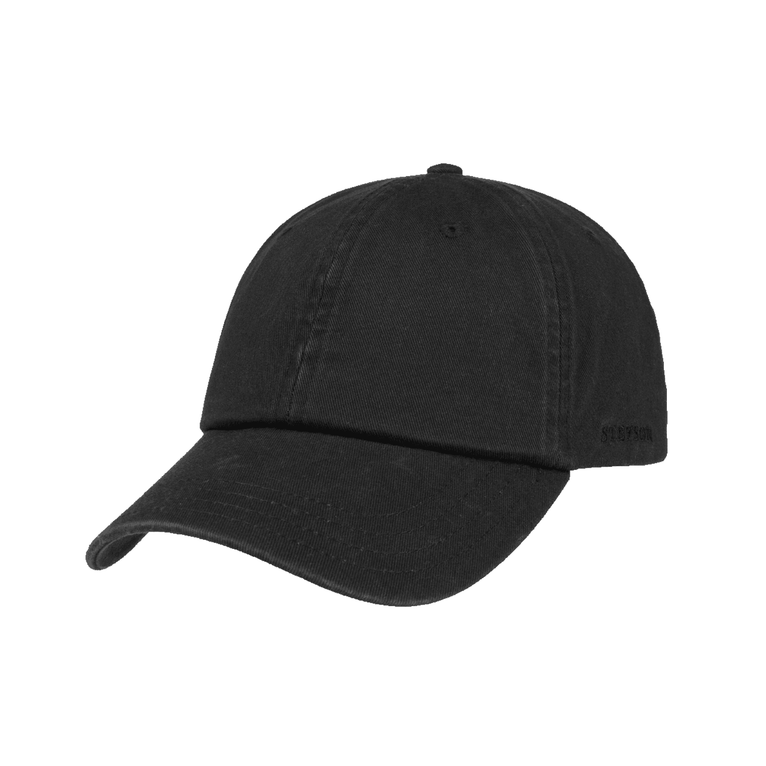Stetson Baseball algodón negro lavado