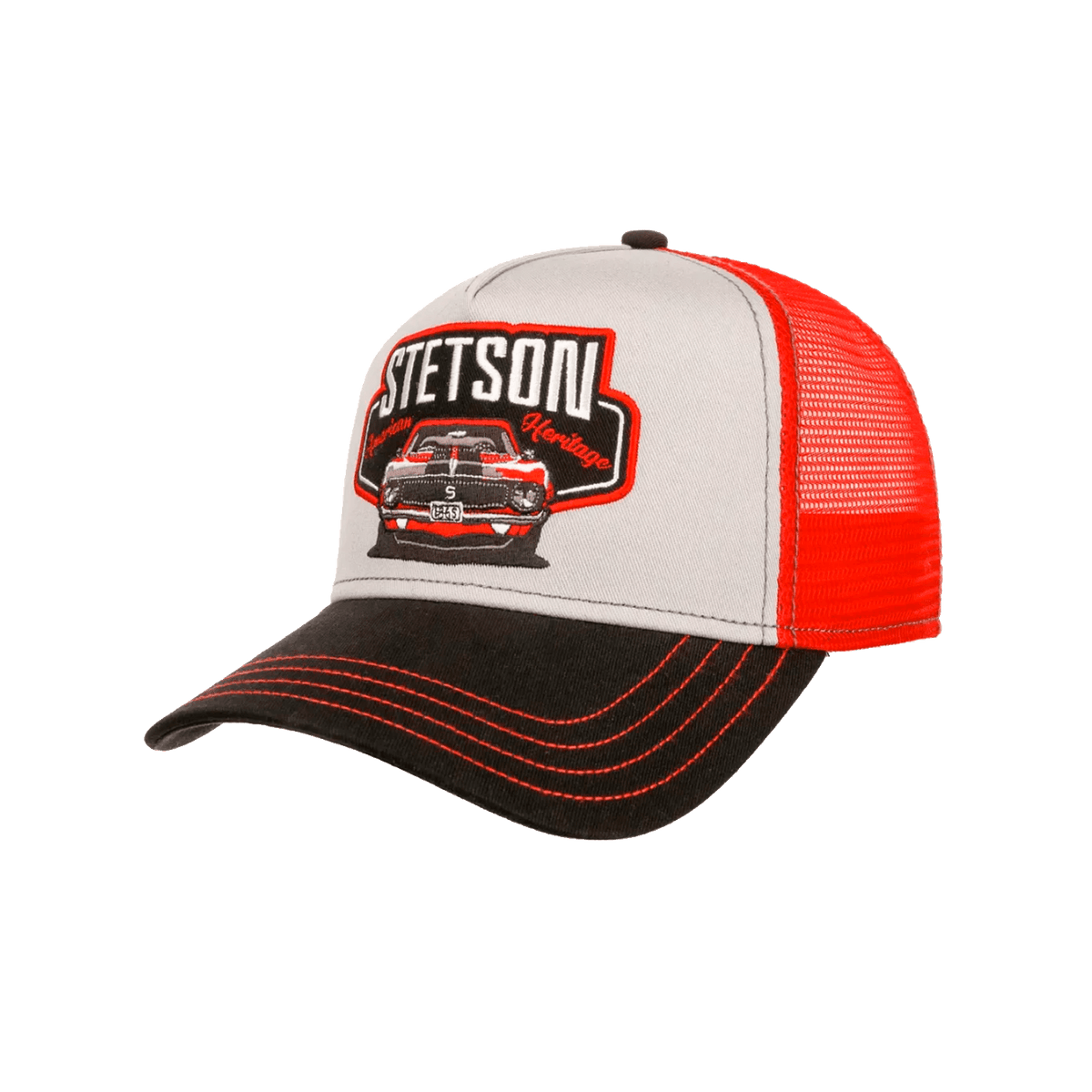 Stetson Trucker Coche rojo-negro