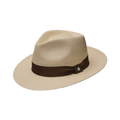 Yoqs Panamá Fedora Marfil cinta marrón